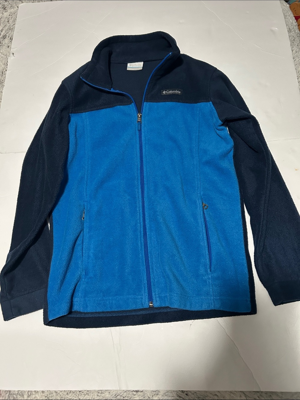 Columbia Youth Blue and Navy Fleece Jacket size large